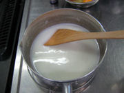 グラニュー糖を溶かしたところ